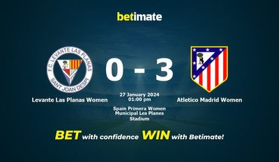 Levante Las Planas Women vs Atletico Madrid Women Prediction, Odds & Betting Tips 01/27/2024