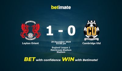 Прогнозы, коэффициенты и советы по ставкам на матч Leyton Orient — Cambridge Utd 29.12.2024