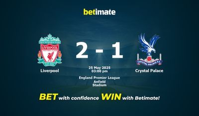 Liverpool vs Crystal Palace Prediction, Odds & Betting Tips 05/25/2025