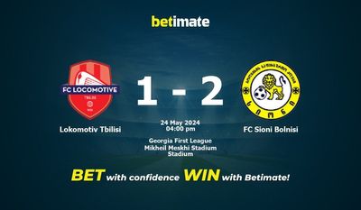 Lokomotiv Tbilisi vs FC Sioni Bolnisi Prediction, Odds & Betting Tips 05/24/2024