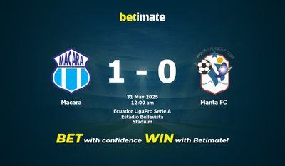 Macara vs Manta FC Prediction, Odds & Betting Tips 05/31/2025