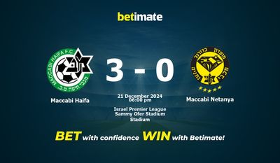 Maccabi Haifa vs Maccabi Netanya Forudsigelse, odds og væddemål 21/12/2024