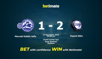 Maccabi Kabilio Jaffa vs Hapoel Akko التوقعات، الاحتمالات ونصائح الرهان 12/12/2023