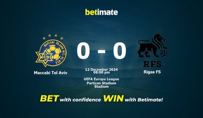 การคาดการณ์อัตราต่อรองและเคล็ดลับการเดิมพันระหว่าง Maccabi Tel Aviv กับ Rigas FS 12/12/2024