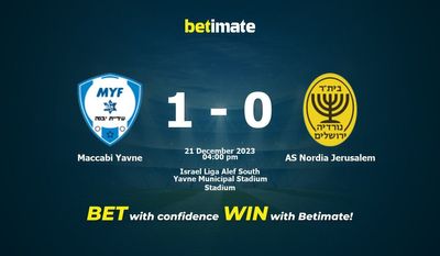 Maccabi Yavne vs AS Nordia القدس التوقعات، الاحتمالات ونصائح الرهان 21/12/2023