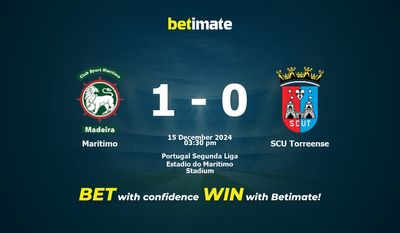 Maritimo против SCU Torreense Прогноз, коэффициенты и советы по ставкам 15.12.2024