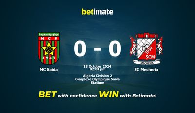 MC Saida vs SC Mecheria Prediction, Odds & Betting Tips 10/18/2024