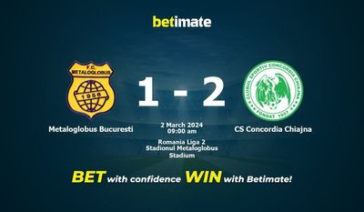 Metaloglobus Bucuresti vs CS Concordia Chiajna Prediction, Odds & Betting Tips 03/02/2024