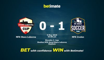 MFK Stara Lubovna vs MFK Zvolen Prediction, Odds & Betting Tips 05/09/2025