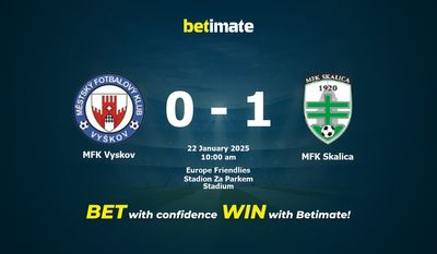 MFK Vyskov vs. MFK Skalica Vorhersage, Quoten & Wetttipps 22.01.2025