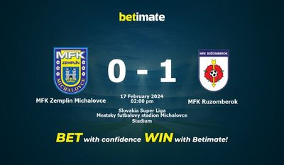 MFK Zemplin Michalovce vs MFK Ruzomberok التوقعات، الصعاب ونصائح الرهان 2024/02/17