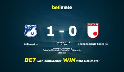 Millonarios vs Independiente Santa Fe Prediction, Odds & Betting Tips 03/27/2025