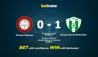 Miramar Misiones vs. Racing Club de Montevideo – Vorhersage, Quoten und Wetttipps 13.10.2024