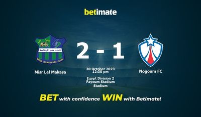 Misr Lel Makasa vs Nogoom FC Prediction, Odds & Betting Tips 10/30/2023