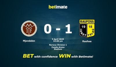 Mjondalen vs Raufoss Prediction, Odds & Betting Tips 04/05/2025