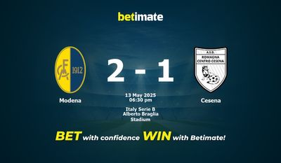 Modena vs Cesena Prediction, Odds & Betting Tips 05/13/2025