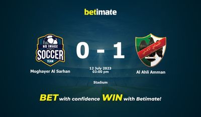 Moghayer Al Sarhan vs Al Ahli Amman Prediction, Odds & Betting Tips 07/12/2023