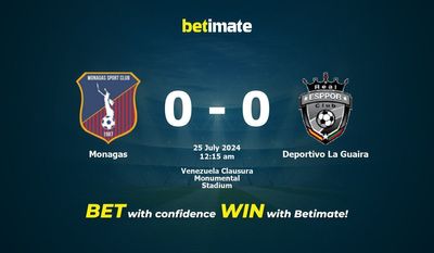 Monagas vs Deportivo La Guaira Prediction, Odds & Betting Tips 07/25/2024