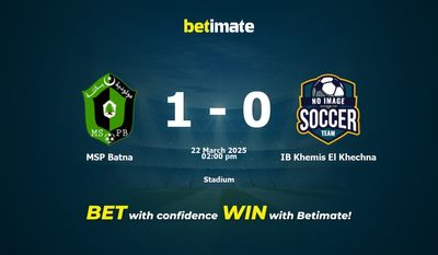 MSP Batna vs IB Khemis El Khechna Prediction, Odds & Betting Tips 03/22/2025
