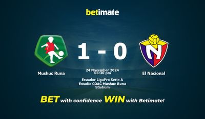 Mushuc Runa vs El Nacional Prediction, Odds & Betting Tips 11/24/2024