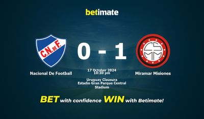 Nacional De Football gegen Miramar Misiones Vorhersage, Quoten und Wetttipps 17.10.2024