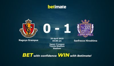 Nagoya Grampus vs Sanfrecce Hiroshima Prediction, Odds & Betting Tips 04/20/2025