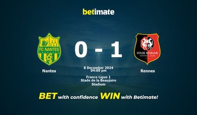 Pronostic Nantes vs Rennes, cotes et conseils de paris 08/12/2024