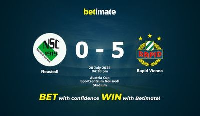 Neusiedl vs Rapid Vienna Prediction, Odds & Betting Tips 07/28/2024