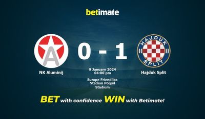 NK Aluminij vs Hajduk Split التوقعات، الصعاب ونصائح الرهان 09/01/2024