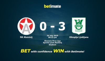 NK Aluminij vs Olimpija Ljubljana Prediction, Odds & Betting Tips 07/26/2025