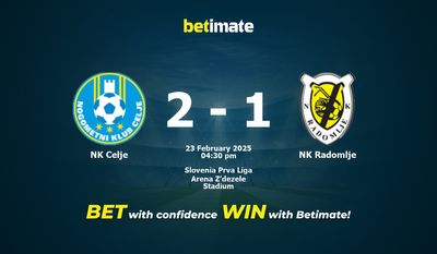NK Celje vs NK Radomlje Prognozy, kursy i typy bukmacherskie 23.02.2025