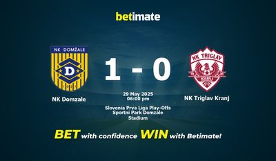NK Domzale vs NK Triglav Kranj Prediction, Odds & Betting Tips 05/29/2025