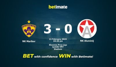 NK Maribor vs NK Aluminij التوقعات، الاحتمالات ونصائح الرهان 11/02/2024