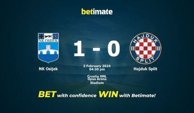 NK Osijek vs Hajduk Split التوقعات، الصعاب ونصائح الرهان 03/02/2024