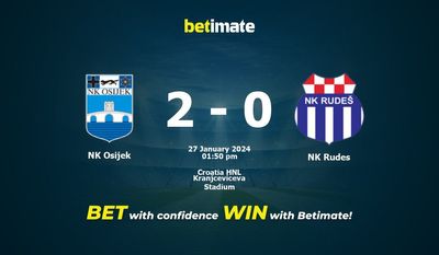NK Osijek vs NK Rudes 预测、赔率和投注技巧 01/27/2024