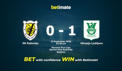 NK Radomlje vs Olimpija Ljubljana Prediction, Odds & Betting Tips 09/13/2025