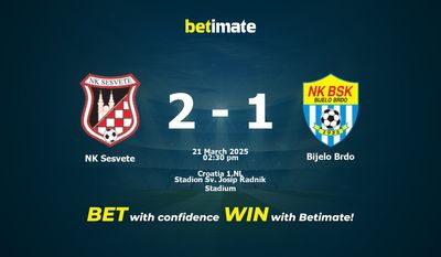 NK Sesvete vs Bijelo Brdo Prediction, Odds & Betting Tips 03/21/2025