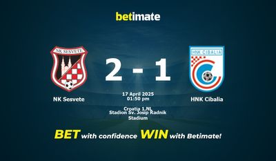 NK Sesvete vs HNK Cibalia Prediction, Odds & Betting Tips 04/17/2025