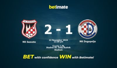 NK Sesvete vs NK Dugopolje Prediction, Odds & Betting Tips 11/22/2024