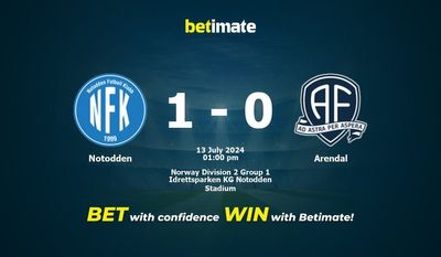 Notodden vs Arendal Prediction, Odds & Betting Tips 07/13/2024