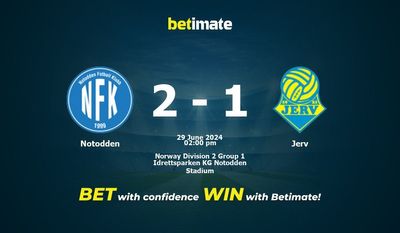 Notodden vs Jerv Prediction, Odds & Betting Tips 06/29/2024