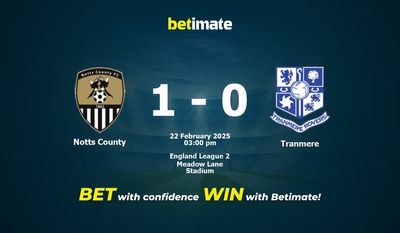 Notts County vs Tranmere Prognoza, kursy i porady bukmacherskie 22.02.2025