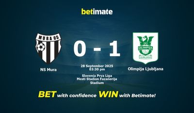NS Mura vs Olimpija Ljubljana Prediction, Odds & Betting Tips 09/28/2025
