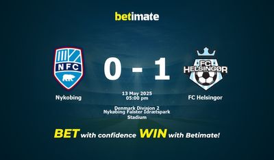 Nykobing vs FC Helsingor Prediction, Odds & Betting Tips 05/13/2025