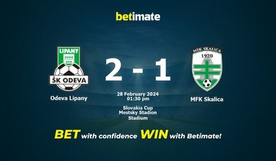 Odeva Lipany বনাম MFK Skalica ভবিষ্যদ্বাণী, মতভেদ এবং বাজির টিপস 02/28/2024