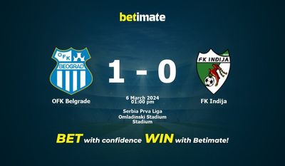 OFK Belgrade vs FK Indija 预测、赔率和投注技巧 03/06/2024