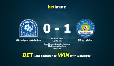 Okzhetpes Kokshetau vs. FK Kyzylzhar – Vorhersage, Quoten und Wett-Tipps – 31.05.2025