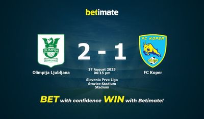 Olimpija Ljubljana vs FC Koper Prediction, Odds & Betting Tips 08/17/2025