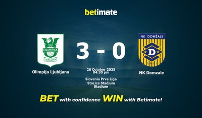 Olimpija Ljubljana vs NK Domzale Prediction, Odds & Betting Tips 10/26/2025