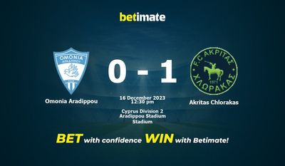 Omonia Aradippou vs Akritas Chlorakas التوقعات، الصعاب & نصائح الرهان 16/12/2023